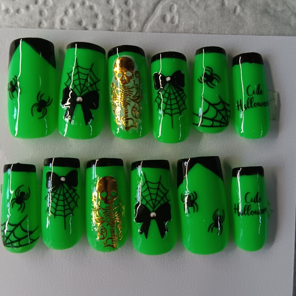 Halloween Med Square Set Press On Nails